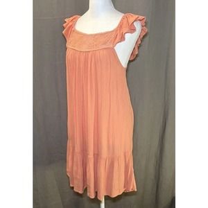 RipCurl Coral Orange Lace Ava Dress Beach Coverup Size Small